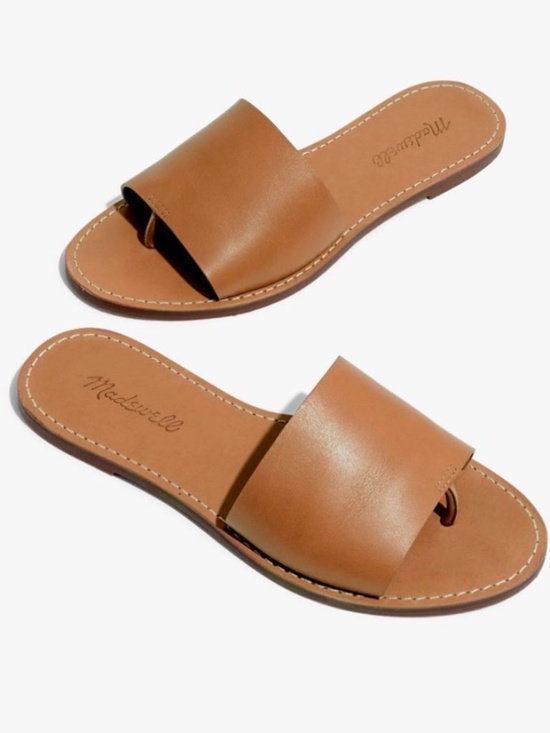 Madewell Shoes - Madewell Boardwalk Post Slide Sandal Desert Camel Leather Size 10 Used
